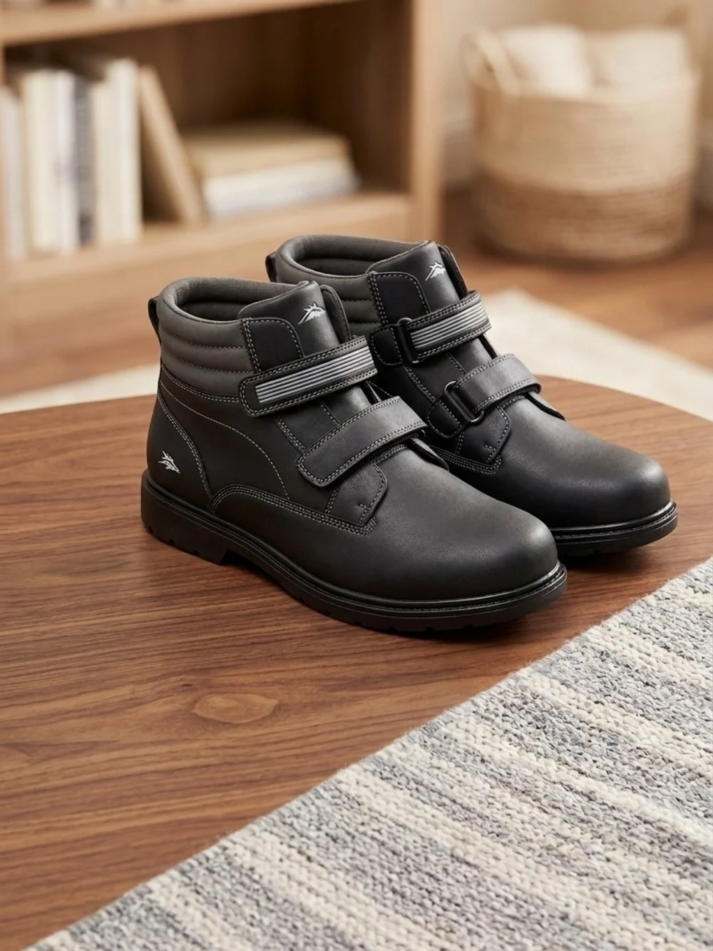 Deer Stags Men's Black Chukka Double-Strap Ankle Boots